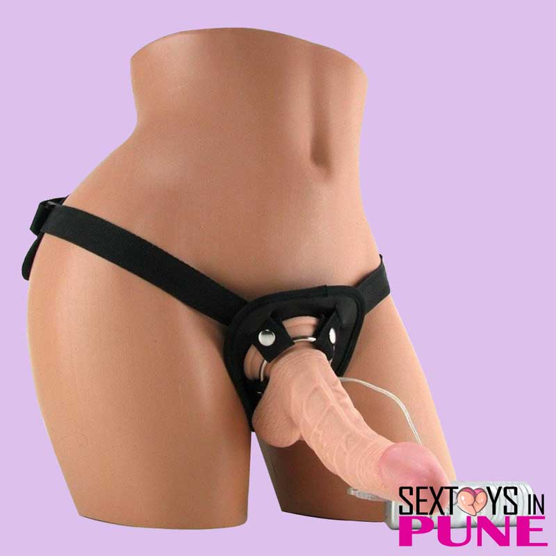 American Whopper 8″ Dong Vibrating With Harness SO-005