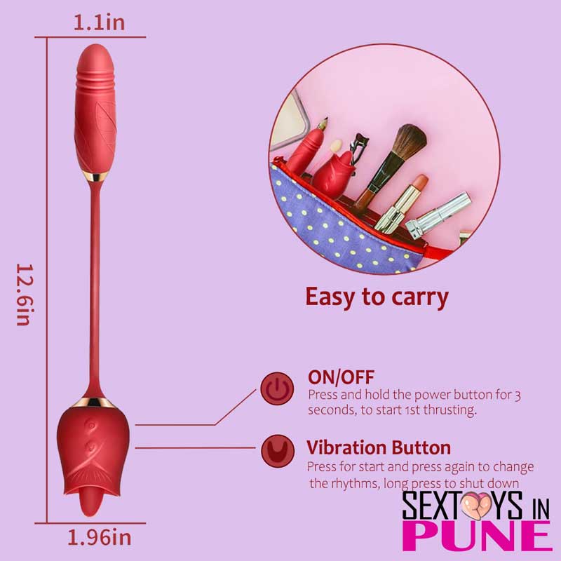 Licking Rose With Thrusting and Vibrating Dildo GS-059 Licking Rose With Thrusting and Vibrating Dildo GS-059